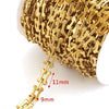 Stainless Steel Chain Jewelry Electroplated Vacuum Gold Color Necklace Bracelet Accessories