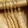 Stainless Steel Chain Jewelry Electroplated Vacuum Gold Color Necklace Bracelet Accessories