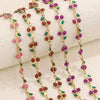 Stainless Steel Cherry Oil Drop Chain Handmade Jewelry Making Accessories For Bracelet And Necklace With Electroplating