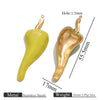 Stainless Steel Chili Pepper Shaped Electroplated Handmade Jewelry Pendant For Necklace Bracelet Bag Diy