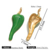 Stainless Steel Chili Pepper Shaped Electroplated Handmade Jewelry Pendant For Necklace Bracelet Bag Diy