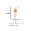 Stainless Steel Chili Pepper Shaped Tiger Head Stereo Dripping Oil Handmade Pendant Material For Earrings Wholesale