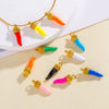 Stainless Steel Chili Pepper Shaped Tiger Head Stereo Dripping Oil Handmade Pendant Material For Earrings Wholesale