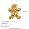 Stainless Steel Christmas Ornaments And Accessories Gold Plated Reindeer Stocking And Snowman Brooch For Women
