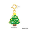 Stainless Steel Christmas Snowman Reindeer And Bell Pendants With Electroplated Finish Simple Cartoon Festival Necklace Accessories