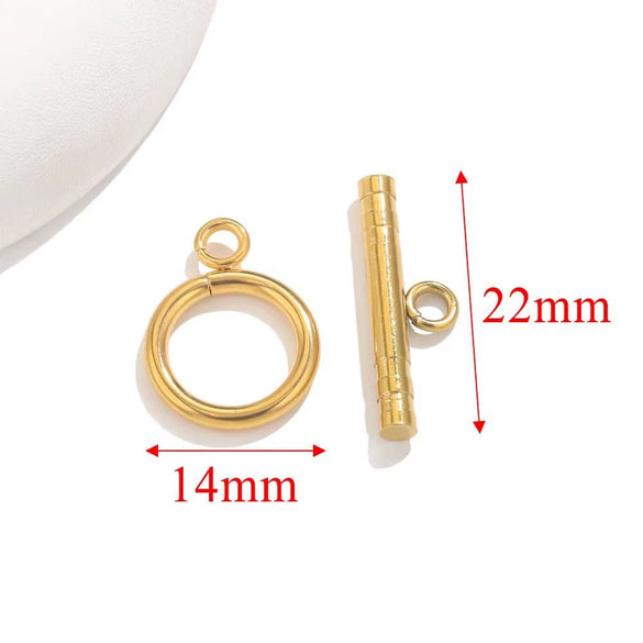 Stainless Steel Circle Electroplated Minimalist Geometric Closing Buckle Jewelry Accessories For Necklace And Bracelet