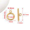 Stainless Steel Circle Electroplated Minimalist Geometric Closing Buckle Jewelry Accessories For Necklace And Bracelet