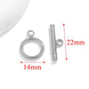 Stainless Steel Circle Electroplated Minimalist Geometric Closing Buckle Jewelry Accessories For Necklace And Bracelet