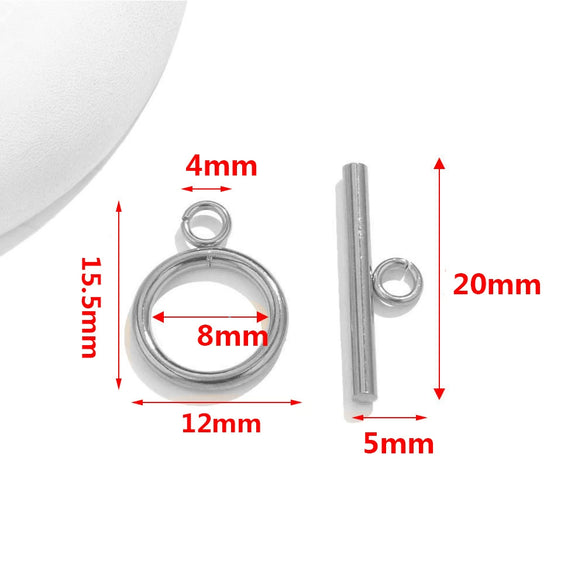 Stainless Steel Circle Electroplated Minimalist Geometric Closing Buckle Jewelry Accessories For Necklace And Bracelet