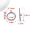 Stainless Steel Circle Electroplated Minimalist Geometric Closing Buckle Jewelry Accessories For Necklace And Bracelet