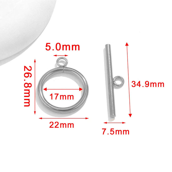 Stainless Steel Circle Electroplated Minimalist Geometric Closing Buckle Jewelry Accessories For Necklace And Bracelet