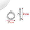 Stainless Steel Circle Electroplated Minimalist Geometric Closing Buckle Jewelry Accessories For Necklace And Bracelet