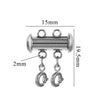 Stainless Steel Circle Magnetic Spring Buckle Lobster Buckle Connector Strand Layered Buckle Tube Jewelry 18K Plated Electroplating