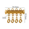 Stainless Steel Circle Magnetic Spring Buckle Lobster Buckle Connector Strand Layered Buckle Tube Jewelry 18K Plated Electroplating