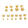 Stainless Steel Circle Pattern Electroplated Bead Welding Needle Hanging Titanium Steel Earrings Diy Jewelry Accessories
