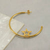 Stainless Steel Circle Star Geometric Fashion Earrings With Electroplating For Women
