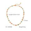 Stainless Steel Clavicle Chain Necklace And Bracelet With Daisy Olive Branch Butterfly Pattern And Oil Dripping Design For Women