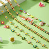 Stainless Steel Clavicle Chain Necklace And Bracelet With Daisy Olive Branch Butterfly Pattern And Oil Dripping Design For Women
