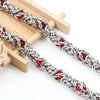 Stainless Steel Clip Red Ball Keel Chain Jewelry For Men And Women Electrolytic High Quality