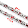 Stainless Steel Clip Red Ball Keel Chain Jewelry For Men And Women Electrolytic High Quality