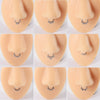 Stainless Steel Closed Nose Ring Welding Ball Dropshaped Round Electroplating Piercing Nose Septum Nail Unisex