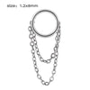 Stainless Steel Closed Nose Ring Welding Ball Dropshaped Round Electroplating Piercing Nose Septum Nail Unisex