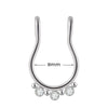 Stainless Steel Closed Nose Ring Welding Ball Dropshaped Round Electroplating Piercing Nose Septum Nail Unisex