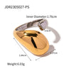 Stainless Steel Color Matching Ring High Grade Earring Titanium Steel Opening Beaded Bracelet With Geometric Design And Electroplating