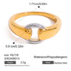 Stainless Steel Color Matching Ring High Grade Earring Titanium Steel Opening Beaded Bracelet With Geometric Design And Electroplating