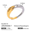 Stainless Steel Color Matching Ring High Grade Earring Titanium Steel Opening Beaded Bracelet With Geometric Design And Electroplating