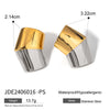 Stainless Steel Color Matching Ring High Grade Earring Titanium Steel Opening Beaded Bracelet With Geometric Design And Electroplating