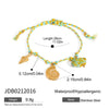 Stainless Steel Colored Conch Shell Bracelet With Electroplating And Cross Pattern For Women
