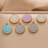 Stainless Steel Colorful Fish Geometric Cartoon Smiley Face Pendant Diy Handmade Jewelry Accessories