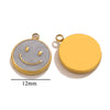 Stainless Steel Colorful Fish Geometric Cartoon Smiley Face Pendant Diy Handmade Jewelry Accessories
