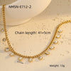 Stainless Steel Colorful Rhinestone Tassel Necklace For Women Electroplated Fashion Jewelry
