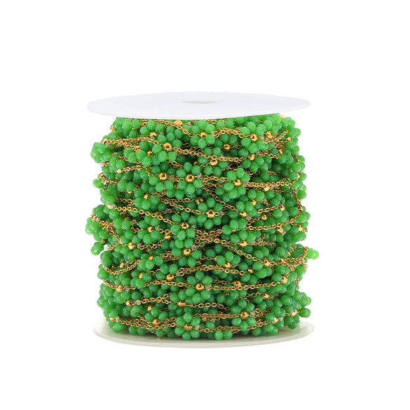Stainless Steel Colorful Woven Flower Handmade Electroplated Chain For Diy Jewelry Necklace And Bracelet