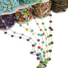 Stainless Steel Colorful Woven Flower Handmade Electroplated Chain For Diy Jewelry Necklace And Bracelet