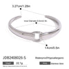 Stainless Steel Colormatching Earrings And Bracelet With Electroplating Treatment Simple Style For Women