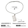 Stainless Steel Comb Pendant Leather Rope Necklace Electroplating Design Women's Jewelry