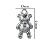 Stainless Steel Compass Pattern Handmade Electroplated Violence Bear Pendant Jewelry