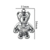 Stainless Steel Compass Pattern Handmade Electroplated Violence Bear Pendant Jewelry
