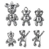 Stainless Steel Compass Pattern Handmade Electroplated Violence Bear Pendant Jewelry