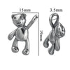 Stainless Steel Compass Pattern Handmade Electroplated Violence Bear Pendant Jewelry