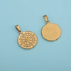 Stainless Steel Compass Pendant Necklace With Electroplating Treatment And Original Design