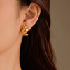 Stainless Steel Conch Earrings Electroplated Fashionable Light Luxury Women's