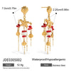 Stainless Steel Conch Pendant Tassel Starfish Earrings Bohemian Style Electroplated