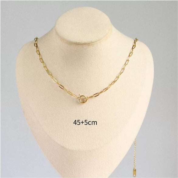 Stainless Steel Conch Turtle Necklace Pendant Furnace Vacuum Plated 18K Gold Color Preservation Summer Beach Style
