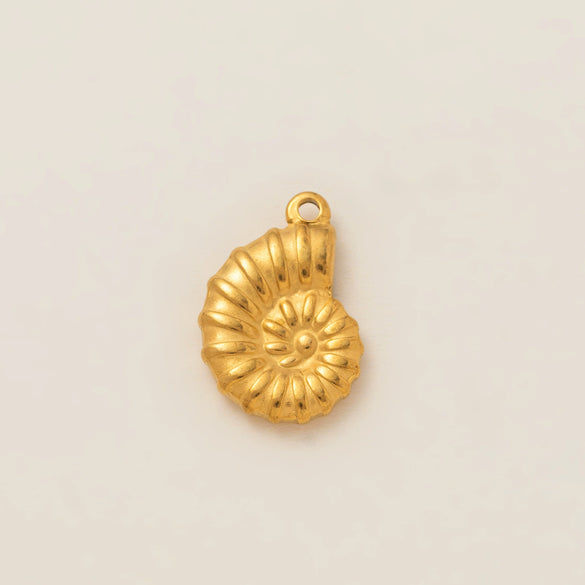Stainless Steel Conch Turtle Necklace Pendant Furnace Vacuum Plated 18K Gold Color Preservation Summer Beach Style