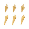 Stainless Steel Cone Pendant Jewelry Accessories Gold Electroplated