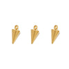Stainless Steel Cone Pendant Jewelry Accessories Gold Electroplated